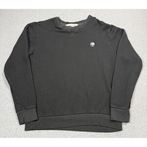 Arbor Sweatshirt Mens Medium Black Bamboo Cotton Fleece Crewneck Pullover Logo
